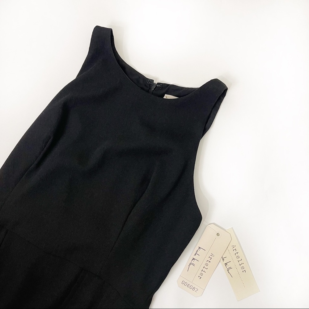 Nicole Miller Artelier fit and flare sleeveless black dress size 8 - Picture 2 of 10